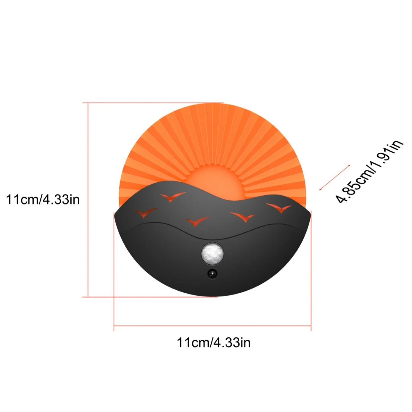 LED Night Light Wireless Remote Control & Motion Sensor Rechargeable Spotlight Hallway Stairs Living Room Wall Mounted Lighting