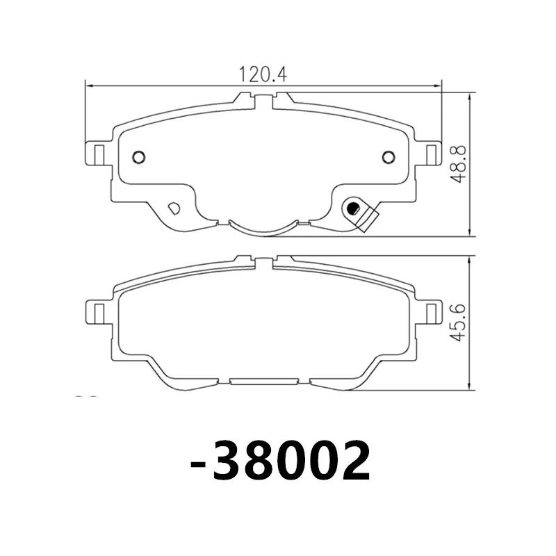 Rear Brake Pad-38002 Applies Jiangling Yusheng S350 Auto Parts Brake Pad