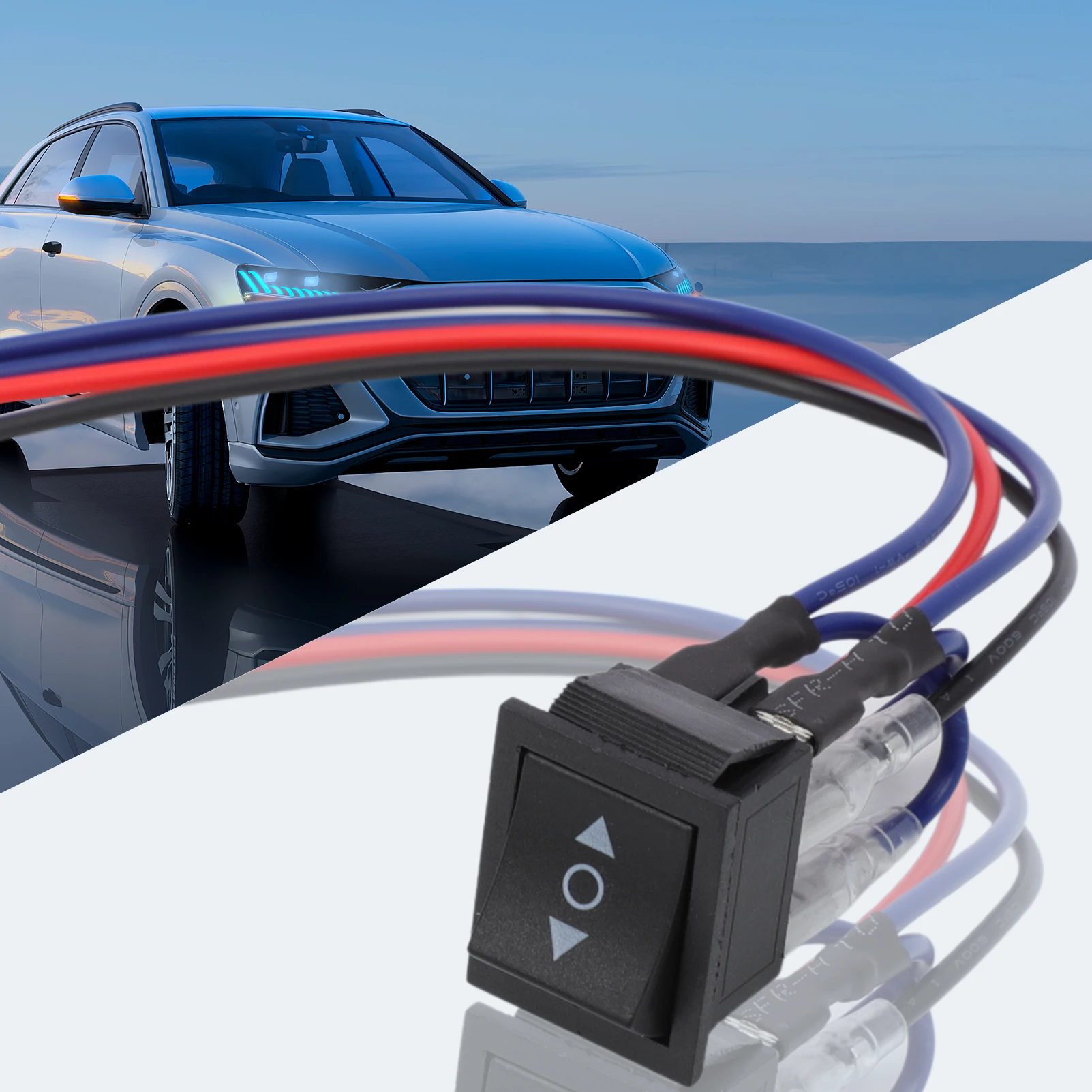 KCD2-223-M-JT Toggle Switch Black Polarity Inverter With Wire