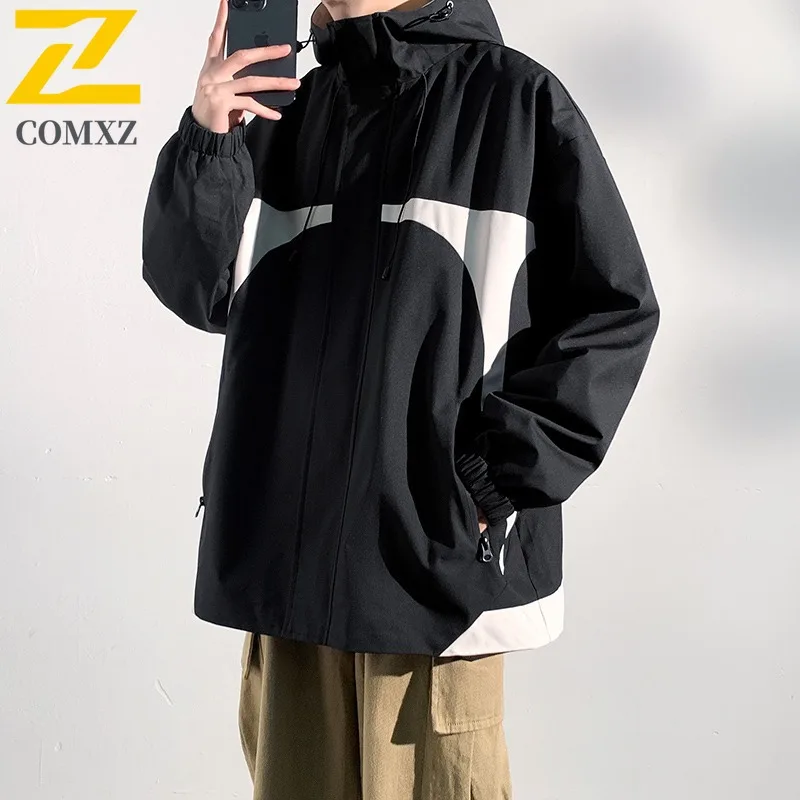 

COMXZ 2025 Мужская повседневная рабочая куртка, уличная осенне-зимняя модная модная куртка, уличная одежда, свободная посадка в стиле Ins