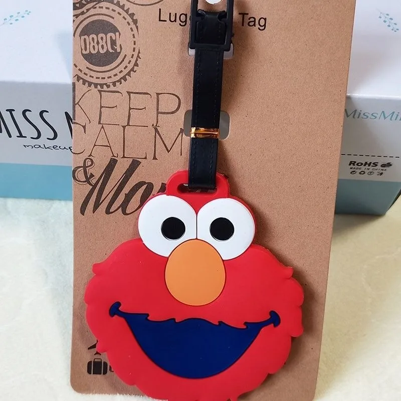 Sesame Street Elmo Big Bird Cute Luggage Tag Creative Personalized Suitcase Luggage Tag Backpack Anti-Lost Boarding Check Tag