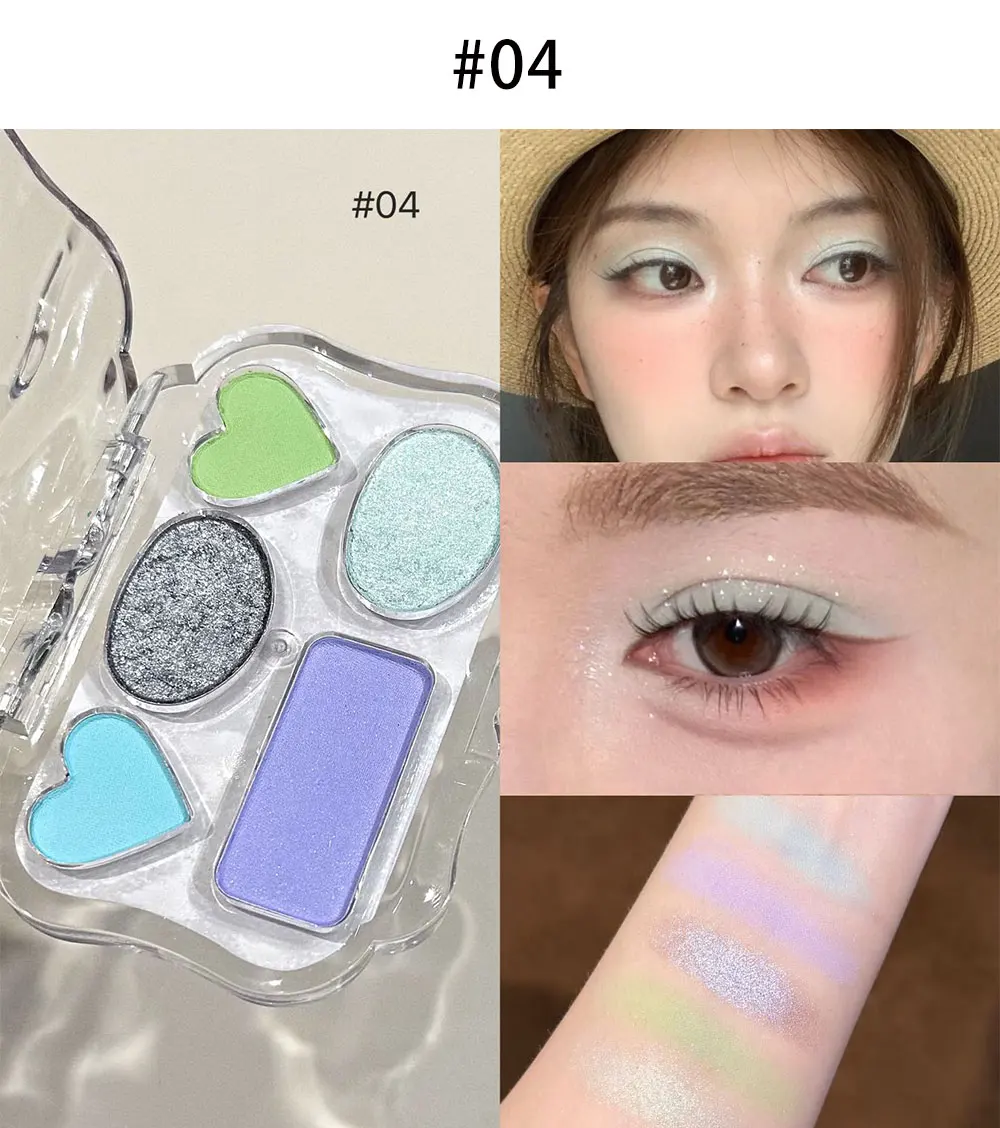 NICEKEY Farbenfrohe Lidschatten-Palette Lila Glitzer Perlmutt Matt Lidschatten Schimmerndes Make-up Langanhaltender Highlighter Augen-Kosmetik – Detail 16