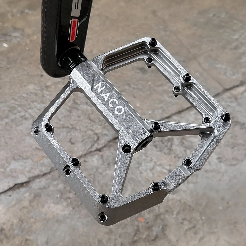 New SHANMASHI MTB Bicycle 3 Bearings Wide Flat Pedal Aluminum Alloy Mountain Bike Non-slip Pedals CNC Craft