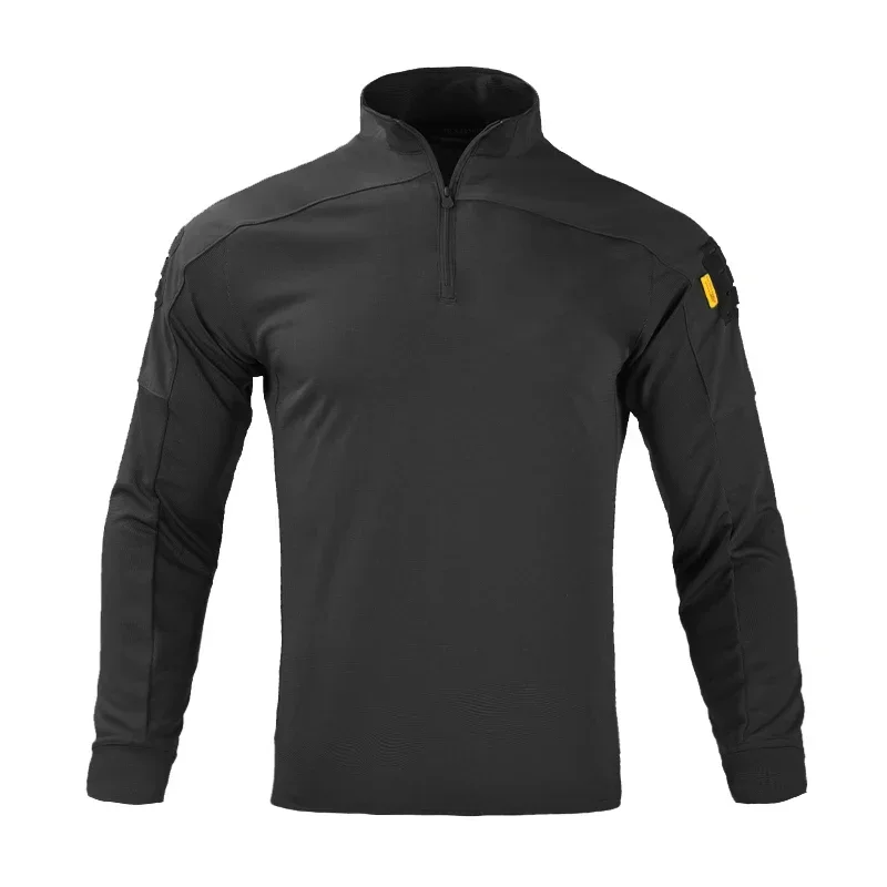 Men's Quick‑Dry Tactical Long Sleeve Shirt Breathable Lightweight Wicking Top Summer Autumn Outdoor Camping Hiking Trekking Wear