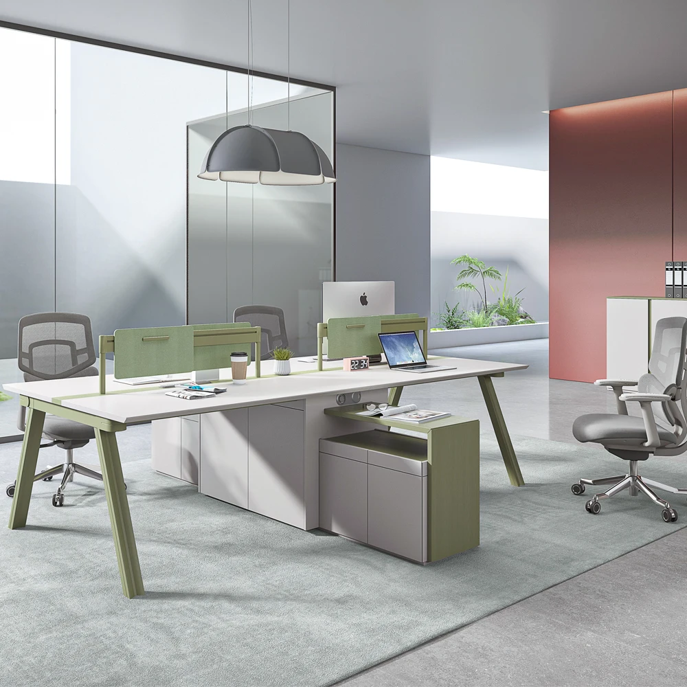 &Travail Staff Office Partition Desk Cubicle Workstation Commercial Office Furniture Modular Office Table and Chair Set