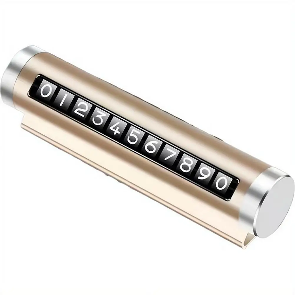 Metal Car Temporary Parking Card Universal Rotate Phone Number Plate Aluminum Stickers Park Stop in Car-styling Auto Accessories - view 6