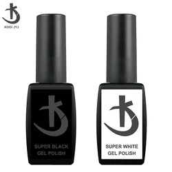 KODI JYJ Super White Gel Polish Nail Polish 12ml Special Black Semi-permanent uv Varnish Manicure Rubber Base Top Gellac Enamel