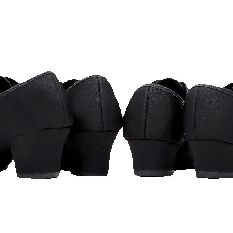 女性用モダンダンスシューズ オックスフォード ラテン/タンゴ/社交/ジャズダンスシューズ ラバー/ソフトソール 3/5cmヒール 女性用ダンスシューズ ブラック