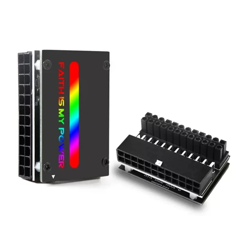 RGB ATX 24Pin 90 Graden Connector Adapter Stuurkop PC Voeding Computer Moederbord Accessoire Bedrading Artefact