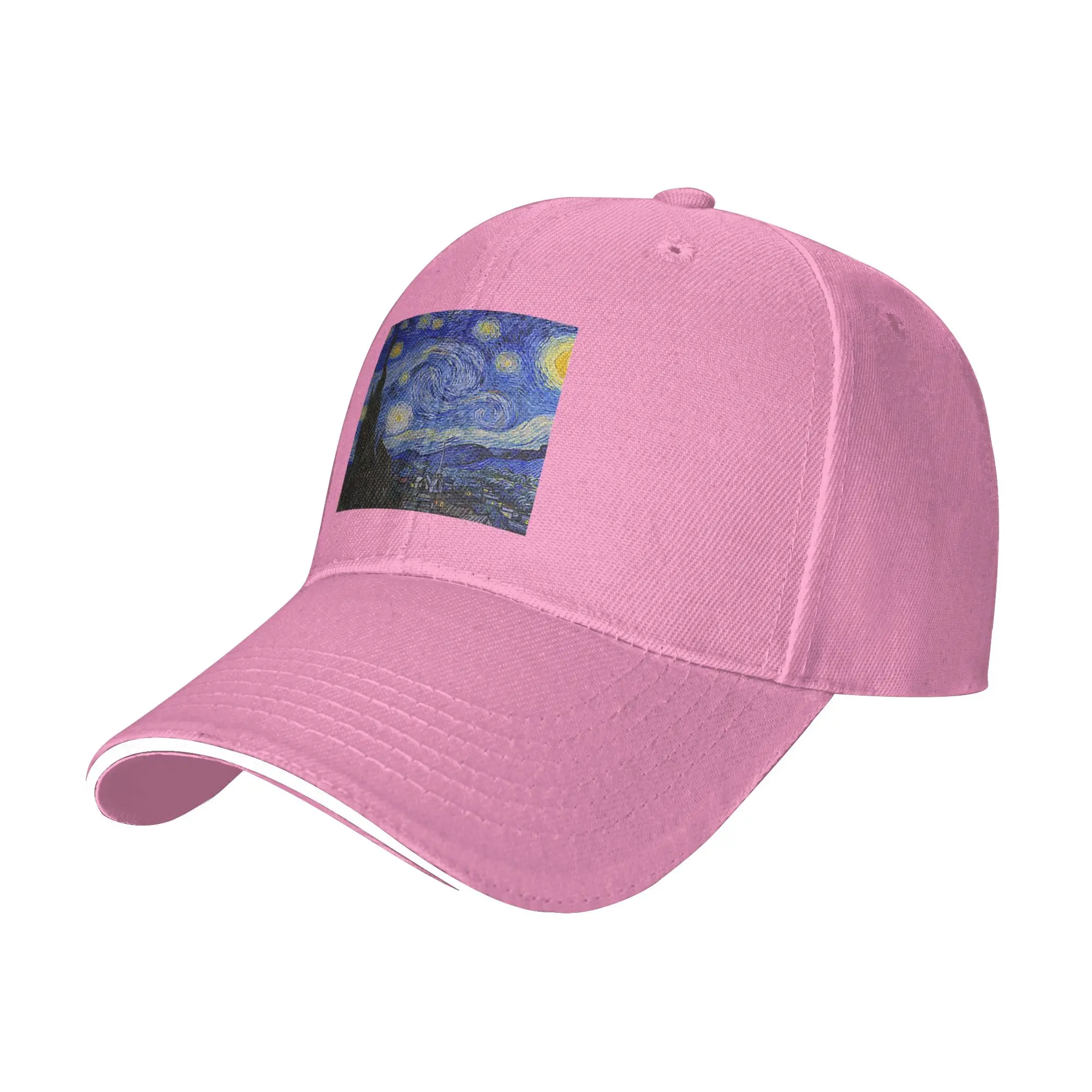 The Starry Night by Vincent Van Gogh Cap Casual Baseball Caps Adjustable Hat Hip Hop Summer Unisex Baseball Hats Customizable