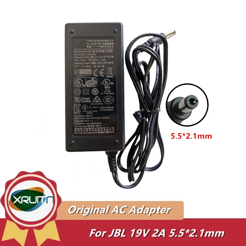 

Оригинальное зарядное устройство переменного тока NSA40ED-190200 19 В 2 А для Harman/Kardan JBL Onyx Studio 1 2 3 4 5 6 Блок питания Bluetooth-динамика