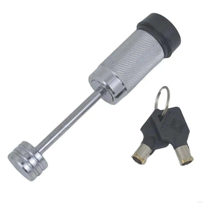 Trailer Hitches Lock with Rotating Head for Adjustable Access, Stainless Steel Body, Keyway Cover and 2 Flat Keys H9EE