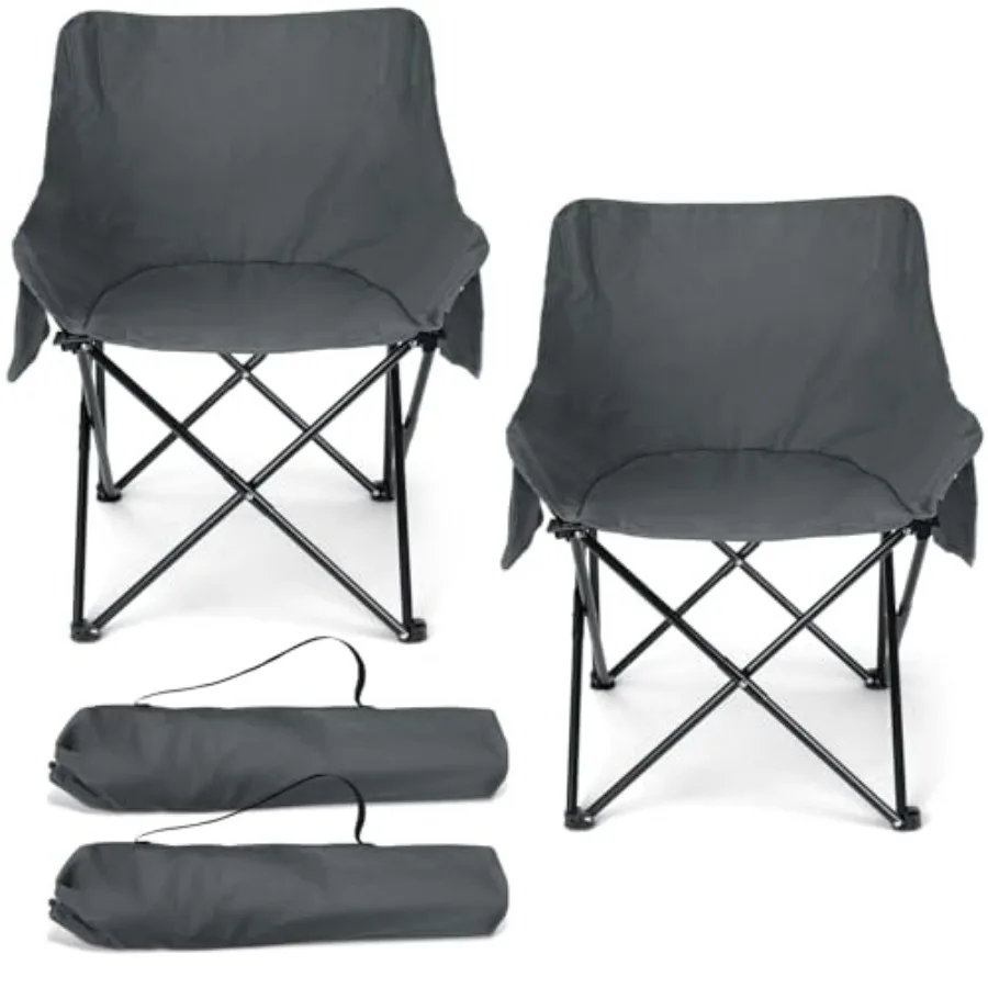 

Camping Chair for Adults Compact Folding Portable Chairs Set with Side Pockets for Outdoors Fishing Hiking Backpacking Picnic B