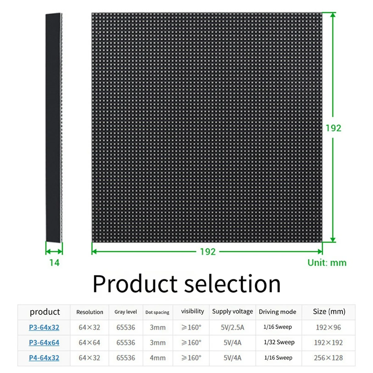 Эффективный модуль Waveshare для регулируемого интерфейса HUB75 Raspberry Pi