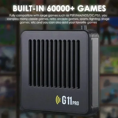 Imagen 2 del producto Consola de videojuegos G11 Pro, 60000 juegos integrados, 4K HD, 2,4G, 256GB, controlador inalámbrico Emuelec4.3 S905X2, sistema Dual, Gamebox familiar