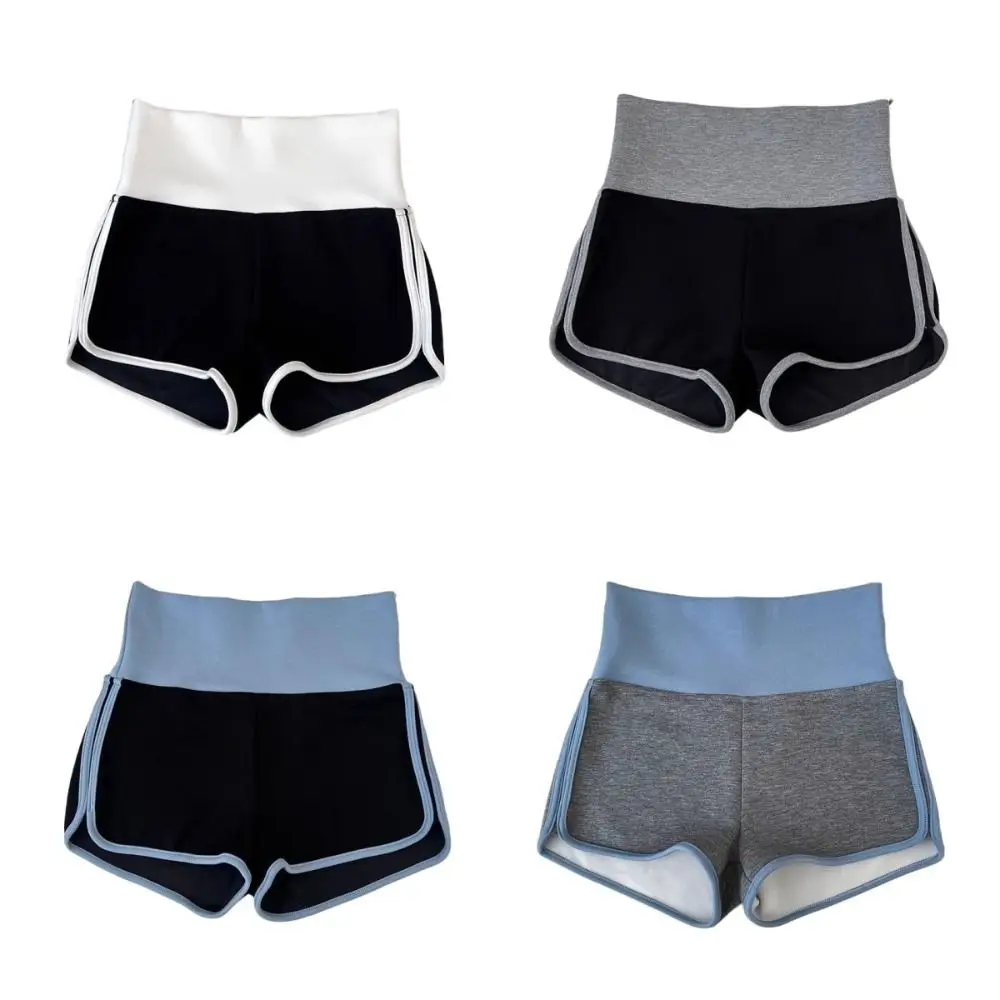 Simple Sweet Casual Sport Shorts High Waist Color Blocking Skinny Short Pants Sweatpants Trousers Slim Mini Hot Pants Women