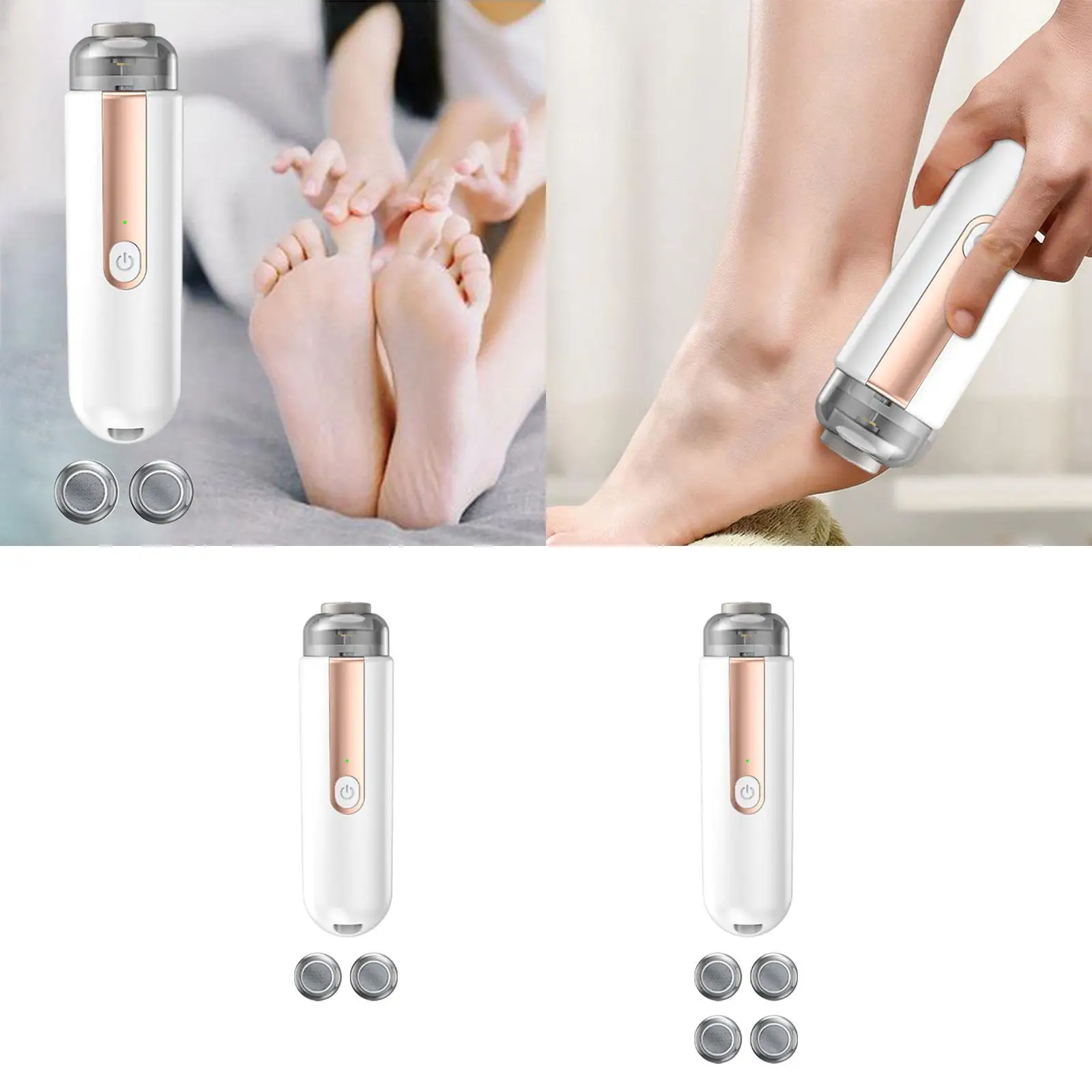 Removedor de calos de pés elétrico portátil mini remove configurações de velocidade de pele morta rachada dura arquivo profissional de purificador de pés