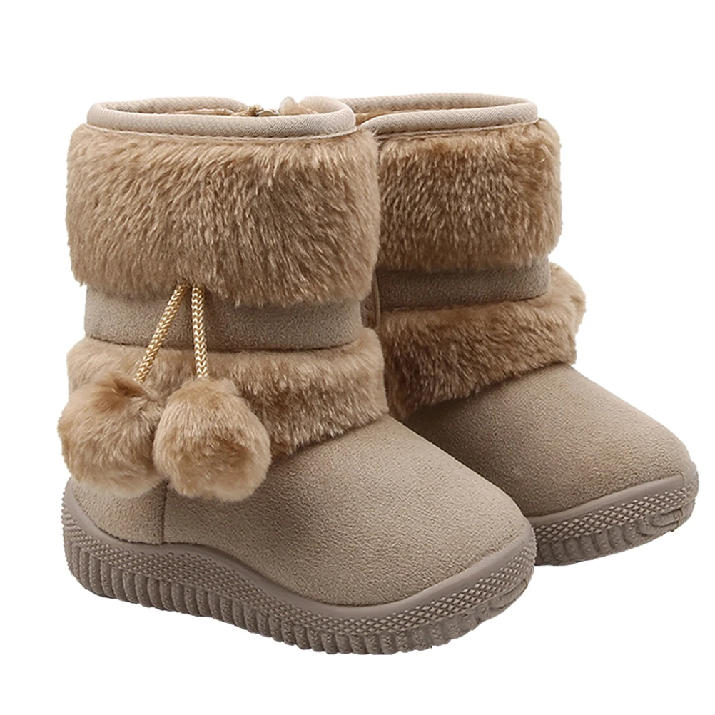 

Toddler Winter Warm Snow Boots Fleece Shoes Durable Safe Comfortable Girls Prewalker Baby Winter Shoes Soft Bottom