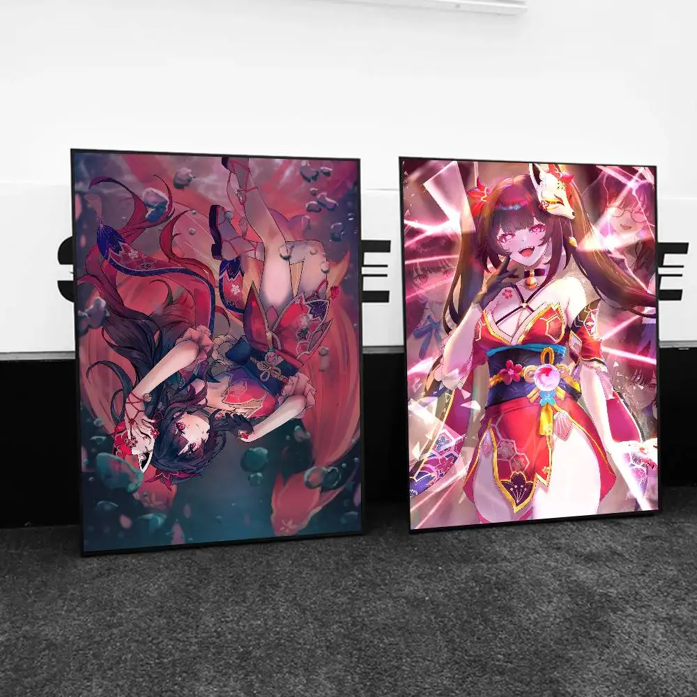 Honkai Star Rail Sparkle Poster Self-adhesive Art Waterproof Paper Sticker Coffee House Bar Room Wall Decor