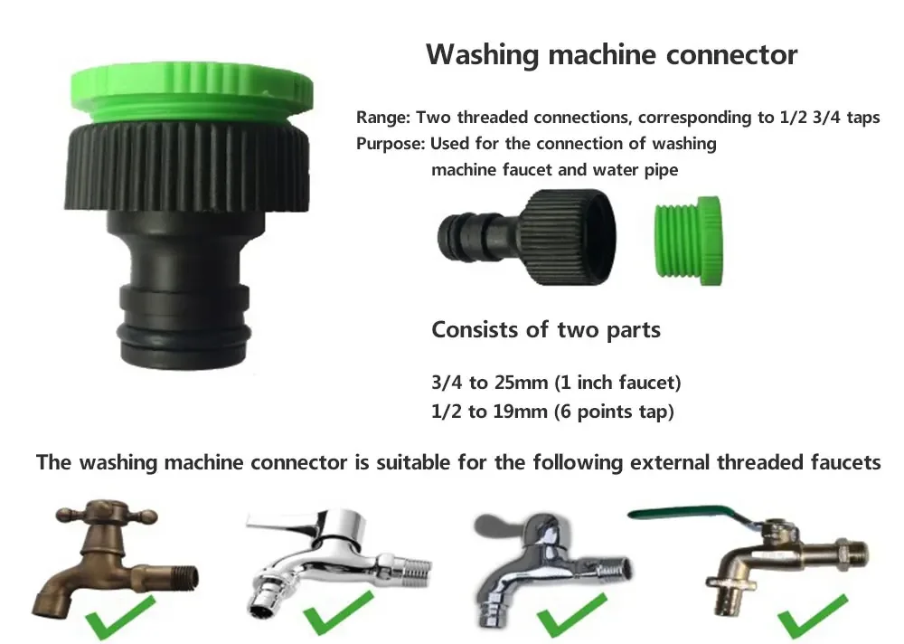 Watering Flexible Expandable Garden Hose Reels Blue And Green 25FT-200FT + 7 Function Spray Gun Connector (EU/US)