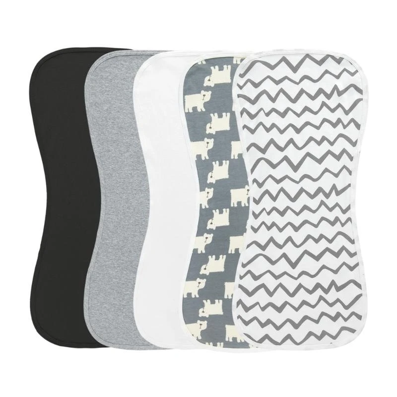 유아용 아기 수유 턱받이 면 트림 천, 타액 수건 1 세트 부드럽고 통기성이 있는 면 턱받이 샤워 선물 24BE