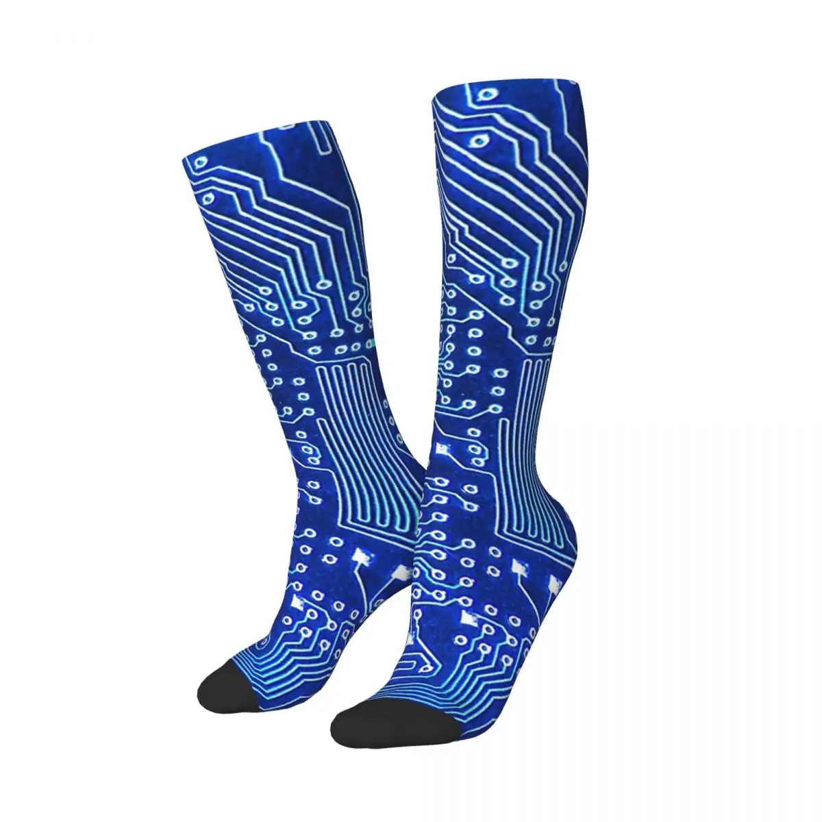 

Electronics Circuit On PCB Printed Circuit Board Socks Harajuku Super Soft Stockings All Season Long Socks for Unisex Gifts