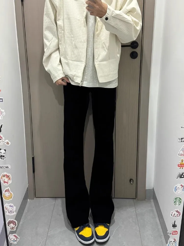 

Bla Bell Bot Jeans Men's American High Street Slim Straight Version Tall Knife Pants Straight Tube Loose Fit Youthful