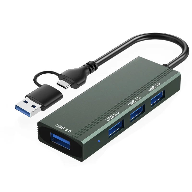 Dual Interface USBA and USB c 4 in 1 usb hub