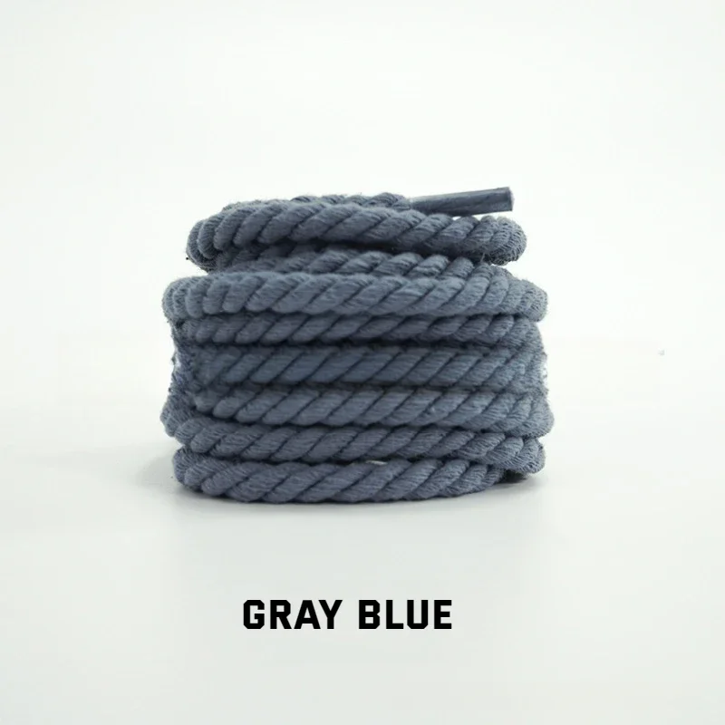 Neue runde Schnürsenkel, 0,6 cm dick, Baumwoll-Schnürsenkel, gedrehte Schnürsenkel, geeignet für Sneaker, Stiefel und andere Schuhe, 1 Paar. – Detail 16