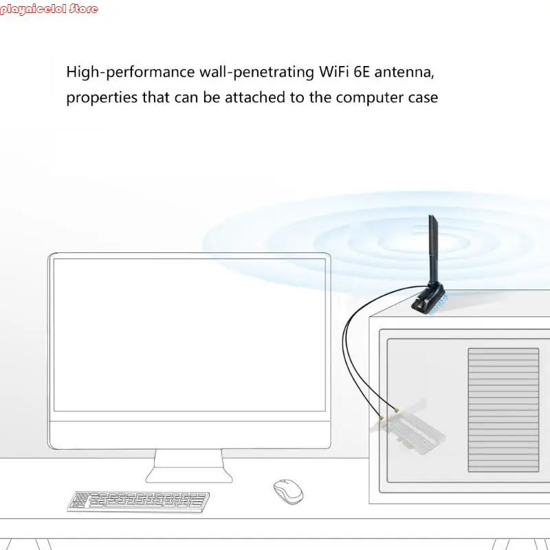 E8BA WIFI 6Eアンテナ2T2R 2.4G 6G B660 H670 M13H Z690マザーボード