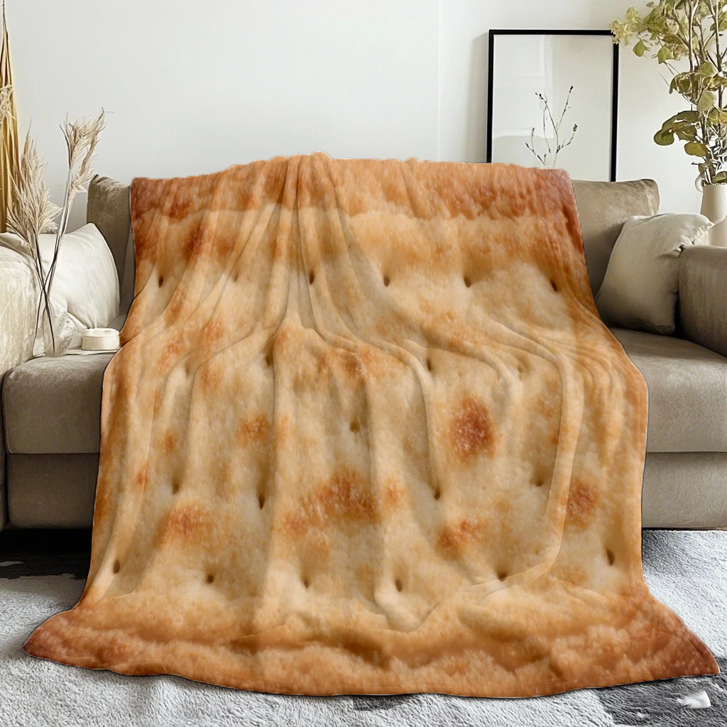 1pc Tortilla Cookies O-Oreo Thin Printed Blanket Accessories Home Blankets Flannel Throw for Sofa,Bed,Travel,Camping
