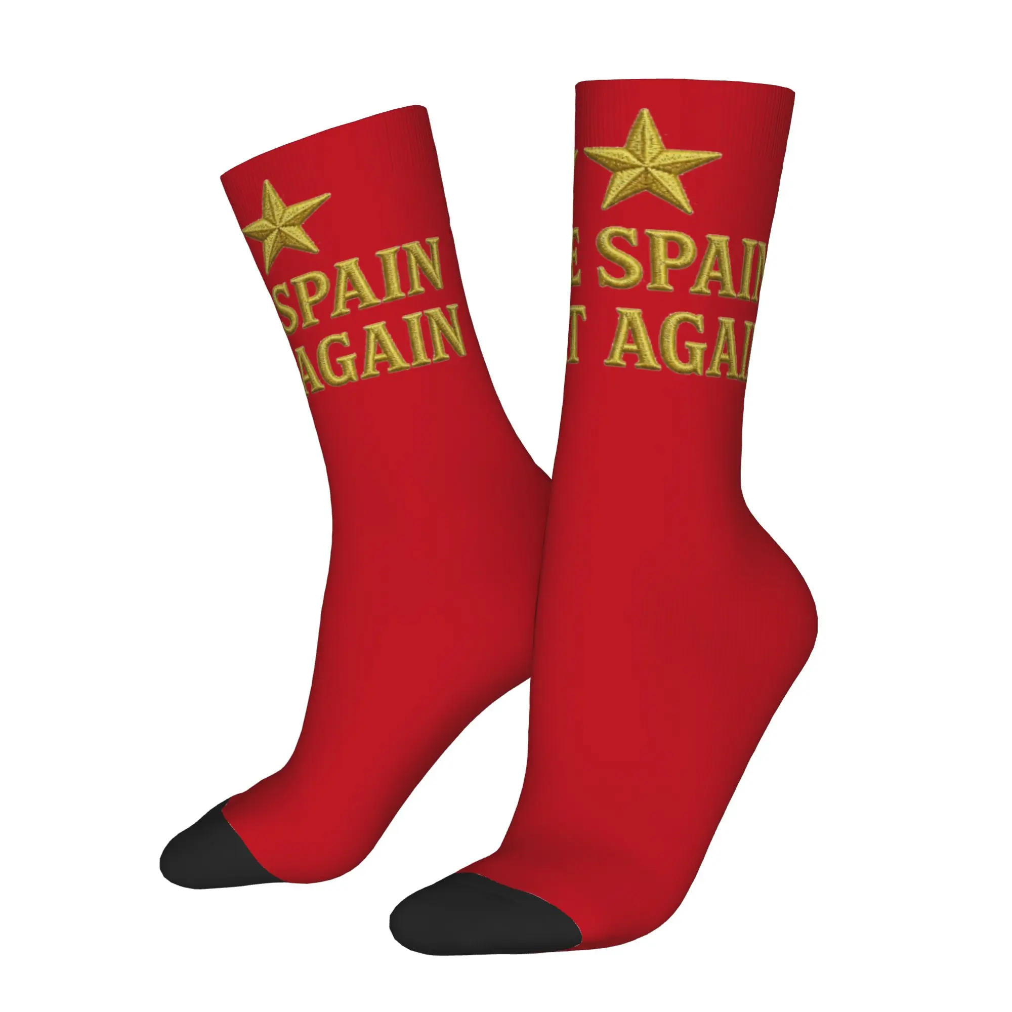 Make Spain Great Again  Middle Socks for Women Men Accessories Spring Autumn Winter  Soft Long Socks Breathable