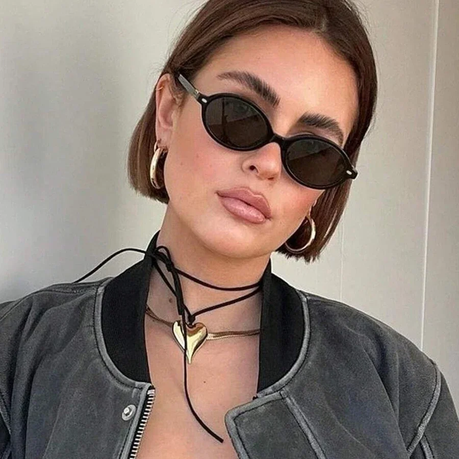 Маленькие овальные солнцезащитные очки в стиле ретро для женщин и мужчин с заклепками, модные очки, роскошные солнцезащитные очки UV400, женские