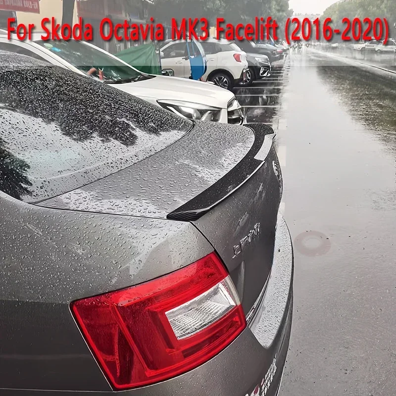 

Для Skoda Octavia MK3 2015-2020 седан задний спойлер крыло задний багажник крыша спойлер крышка Baodykit тюнинг глянцевое черное хвостовое крыло