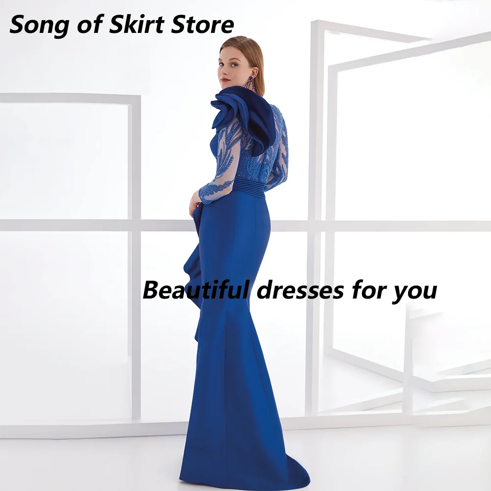 2026 Wedding Guest Dresses Customized V-Neck 3/4 Sleeves Ruffles Mermaid Mother of The Bride Dress Long Vestido De Festa