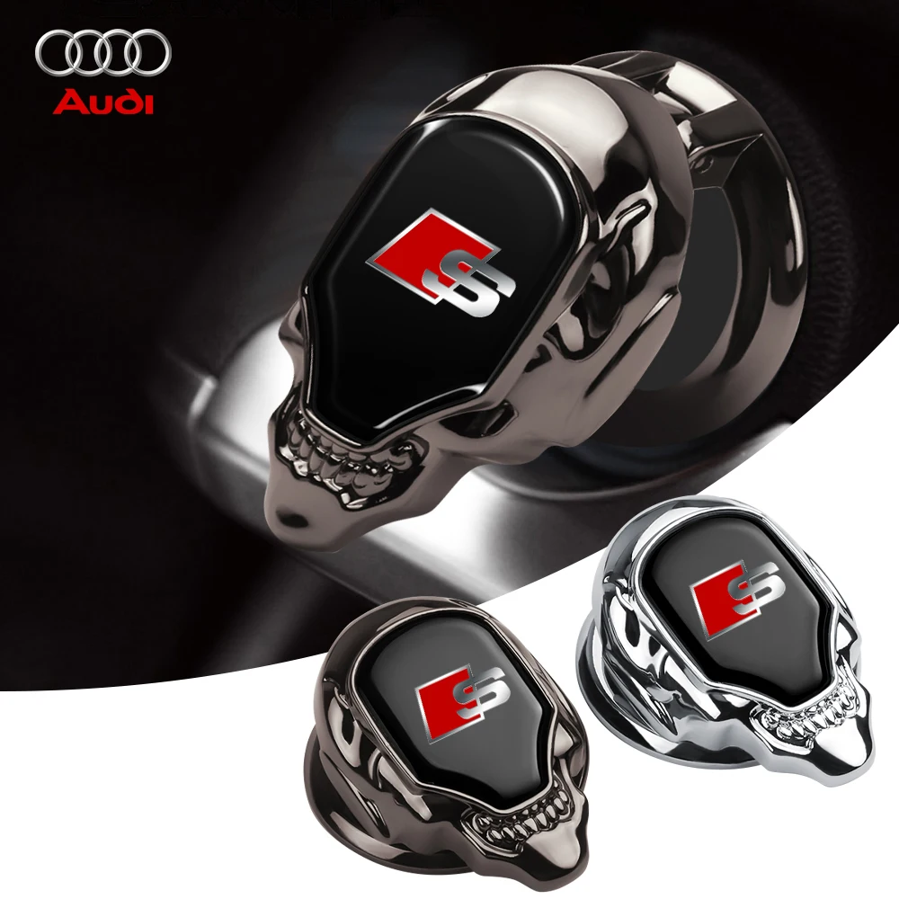 1 pièce Cache de protection central pour interrupteur de démarrage à bouton unique de voiture pour Audi sline Q2 Q3 B5 Q8 B3 8P A5 S6 R8 TT 8V B7 B8 C5 C6 8P