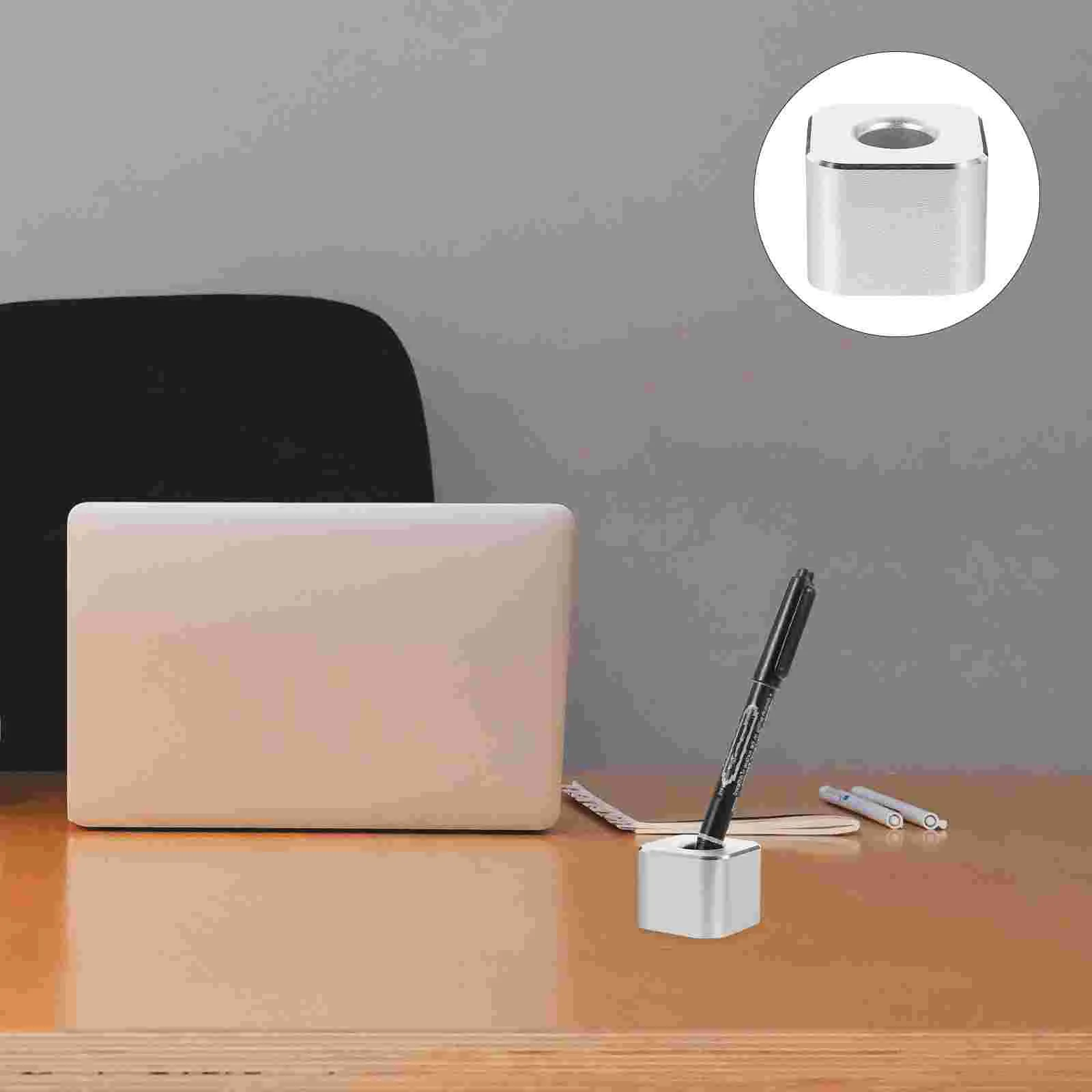 Porte-stylo en alliage d'aluminium pour étudiants, support en métal, bureau simple, pot de maison