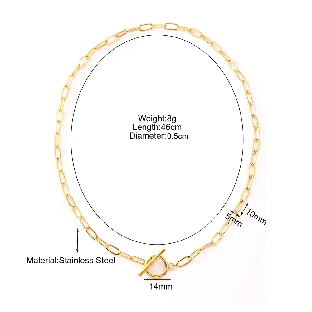 stainless steel jewelry Choker women\'s necklace stainless steel necklace fashionable and versatile jewelry gift 2025 women trend