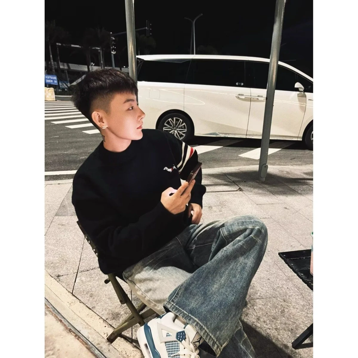 

Облегающий круглый трикотаж Ne, мужской модный брендовый Sli, осенне-зимний базовый топ 2024, новая модель, мужской топ на заказ