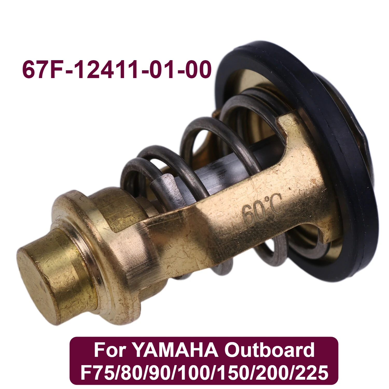 

60­ºC Thermostat For YAMAHA Outboard F75/80/90/100/150/200/225 67F-12411-01-00 67F-12411-01