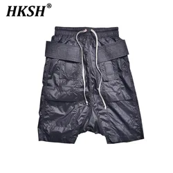 HKSH Spring Summer New Thin Knee Length Pants Youth High Street Fashion Shorts Men Ins Tide Chic Dark Niche Design Capris HK0825