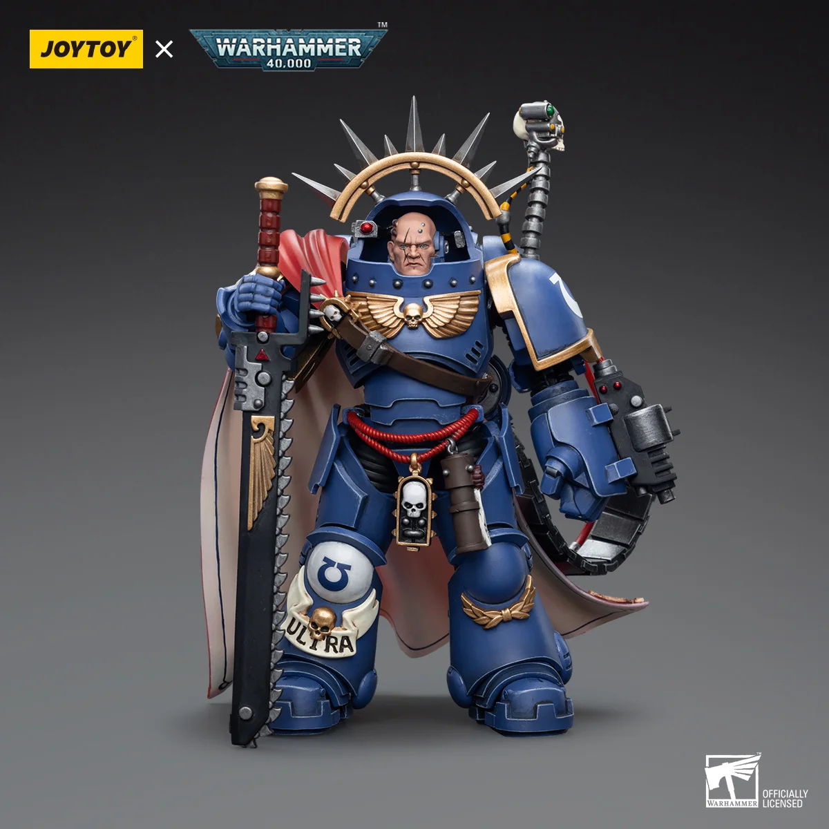 JOYTOY JT7745 Warhammer 40k 1: 18 Ultramarines Captain in Gravis Armour