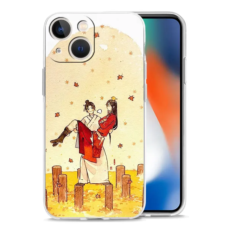Phone Case For iPhone 15 14 13 12 11 Pro Max XS X XR 7 8 Plus Clear Shockproof Cover Heaven Official\'s Blessing Tian Guan Ci Fu
