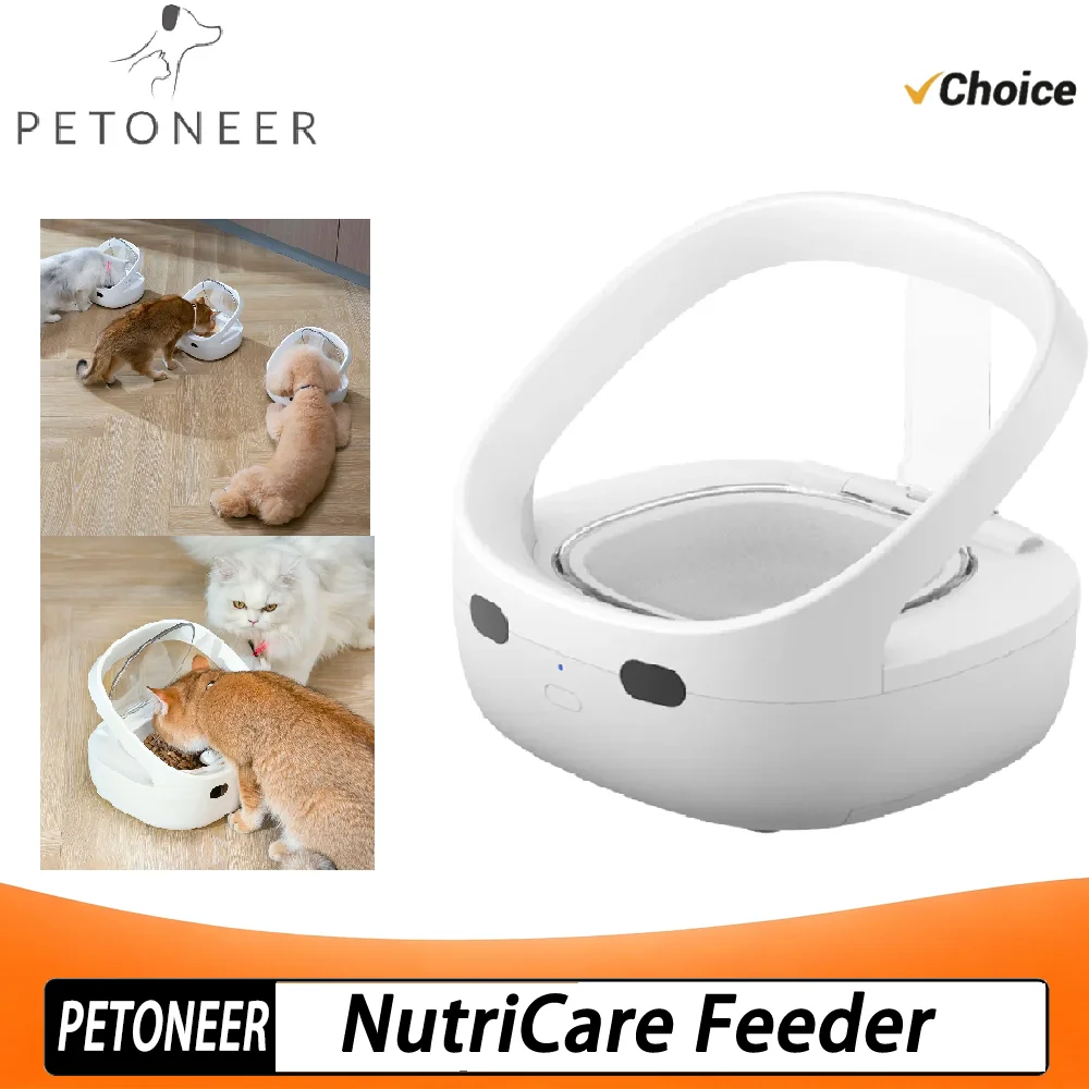 2026 NEW Petoneer NutriCare Smart Pet Feeder RFID Auto Open Cat Dog Bowl Anti-Theft Sensor 400mL App Control 60-Day Battery