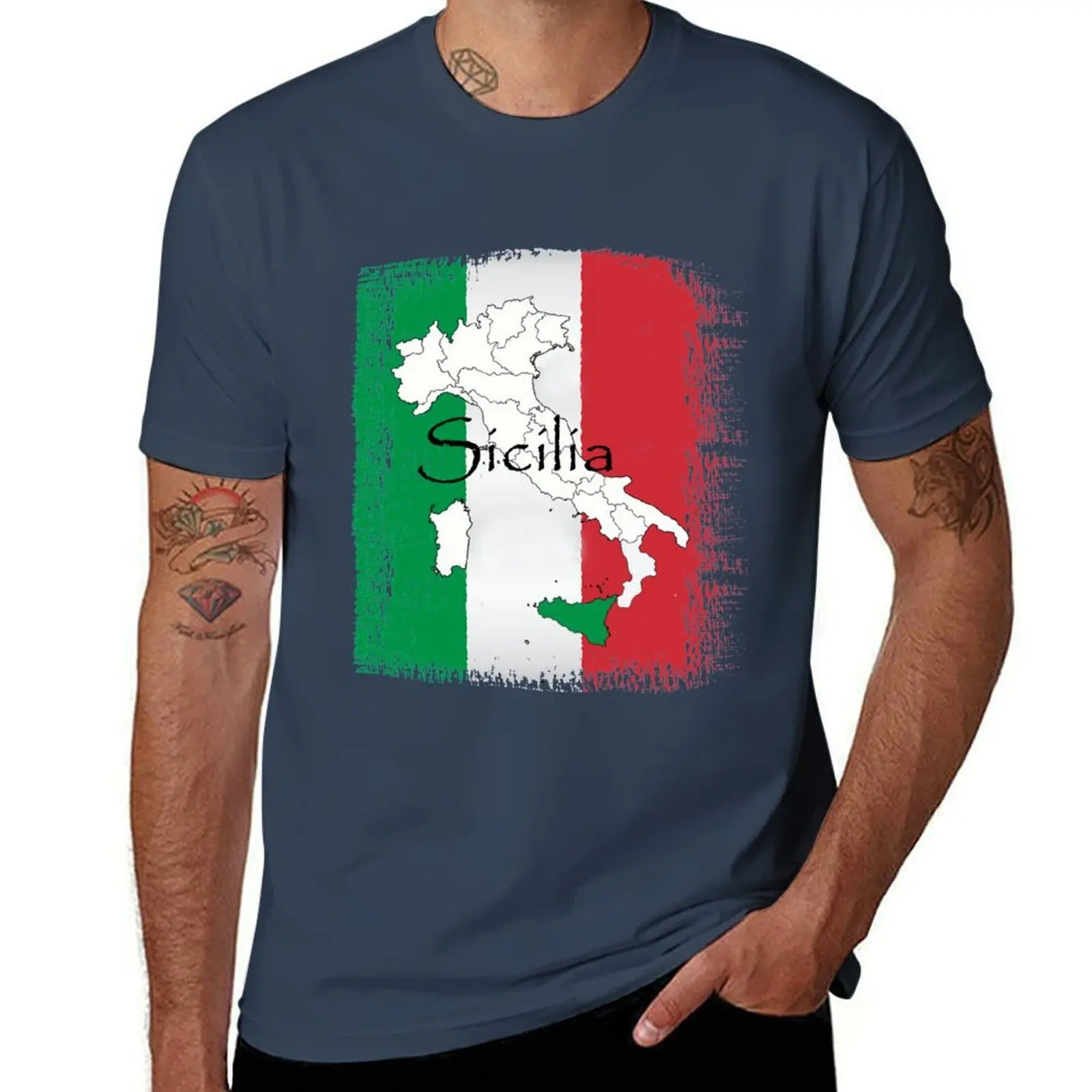

Pride Sicilian Design T-Shirt Minimalist Casual Short Sleeve Top