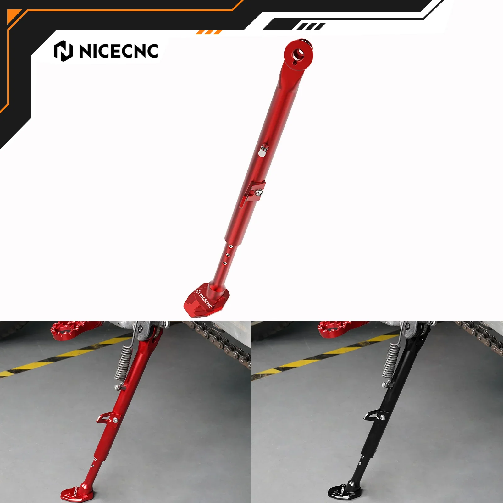 For Honda XR650L XR 650L 650 L 1993-2025 2024 Racing NICECNC Adjustable Parking Side Stand Kickstand Aluminum Lowering Links