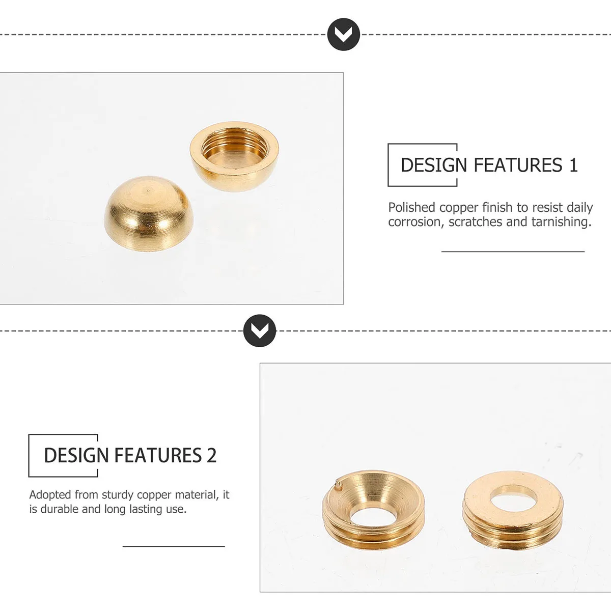 

16Pcs Heavy Duty Copper Screw Nails for Mirrors Tea Tables Wardrobes Self-Tapping Flat Head Woodworking Fixing Hardware