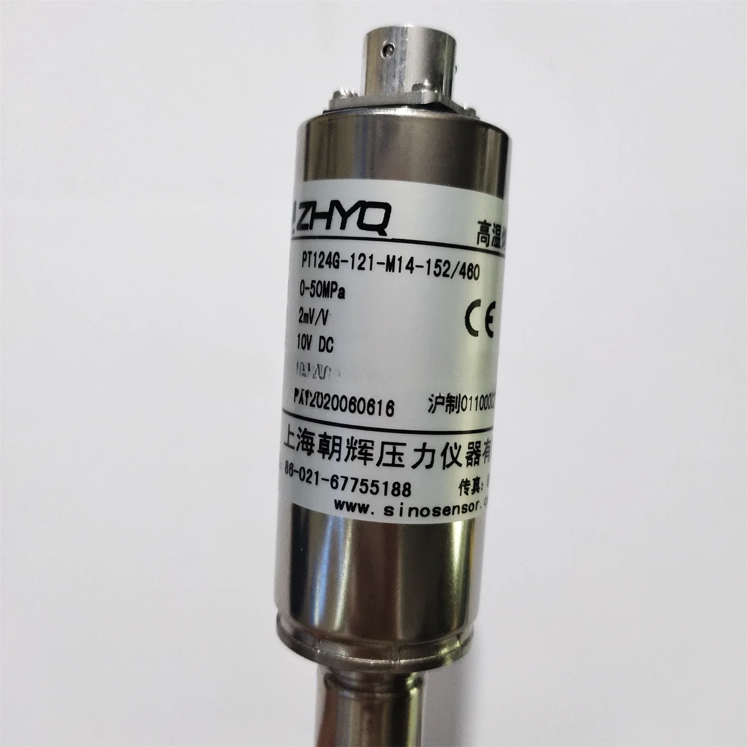 PT124G-121-50Mpa-M14-2mV/V-152/460-5-1.0% Melt Pressure Transducer High Temperature Pressure Sensors for Plastic Extruder