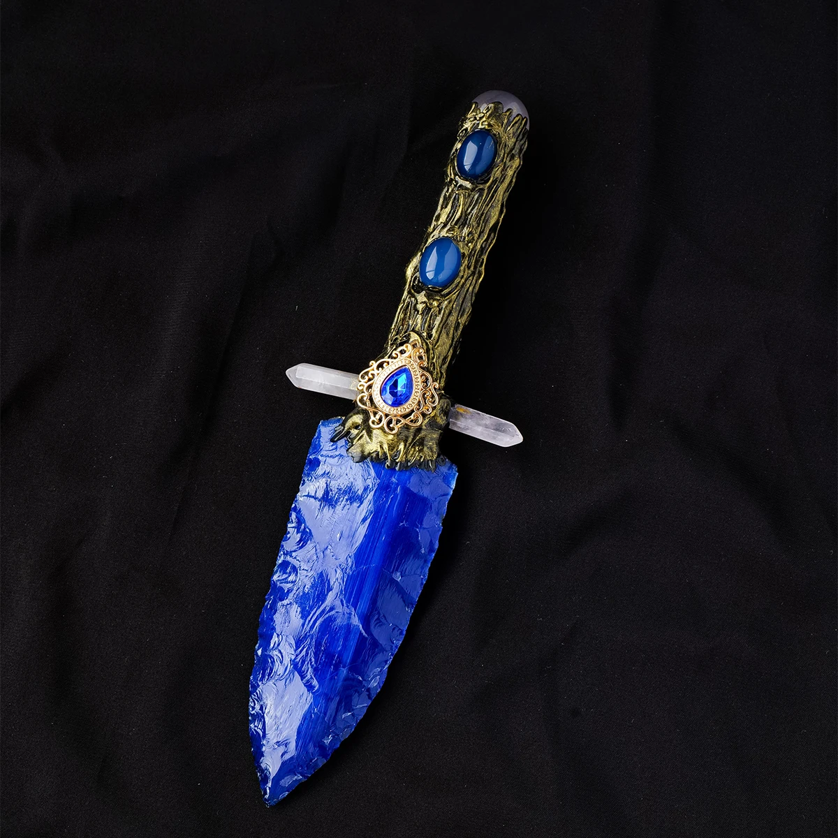 

1PC Crystal Opal Dagger | Natural Stone Model Knife | Polished Unbladed Craft | Crystal Decorative Art Not a real weapon