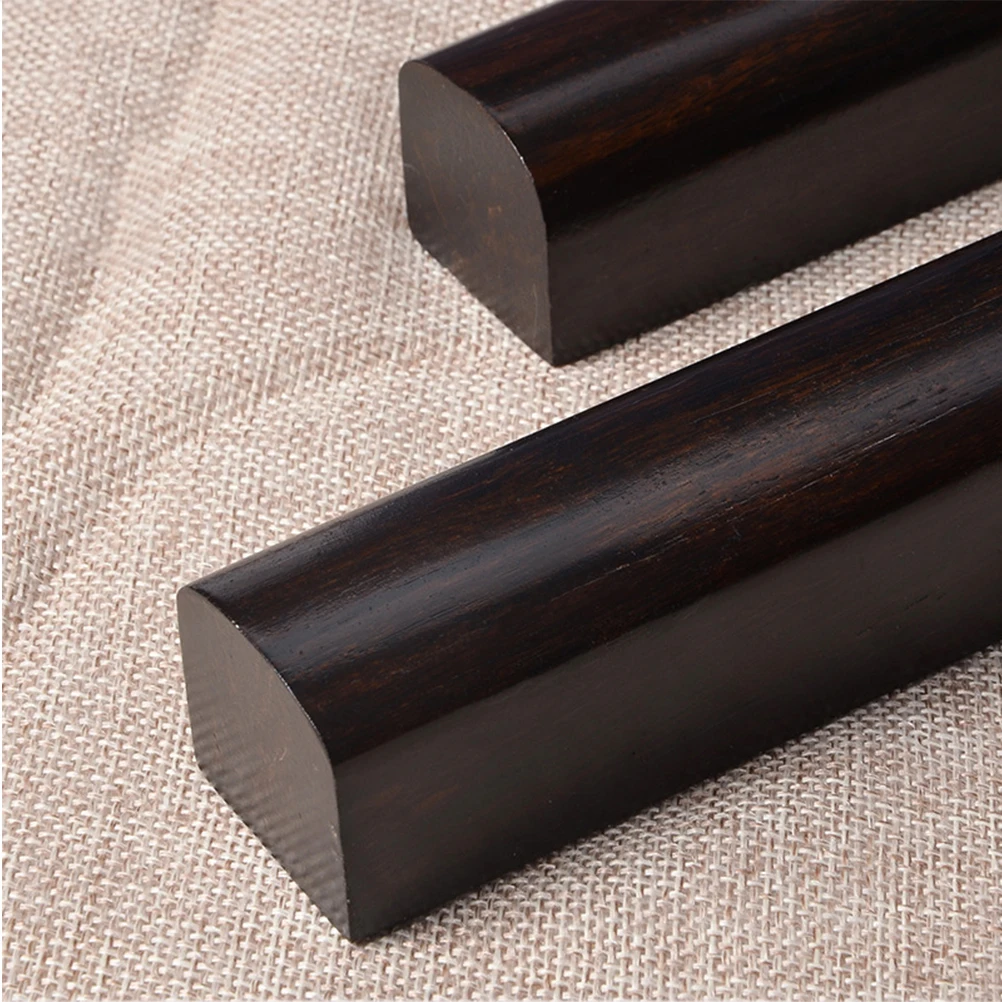 

1 Pair Solid Wood Paperweight Black Catalpa Wooden Desk Organizer For Calligraphy Drawing Writing Stationery Supply